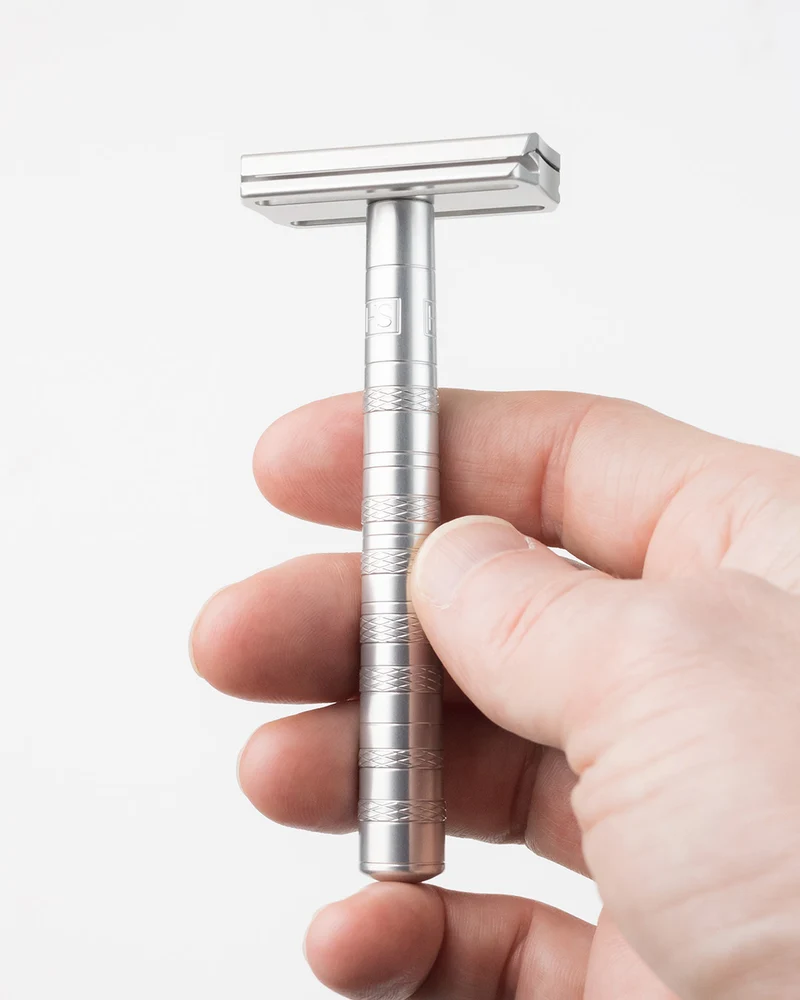 Henson AL13 Safety Razor - Aircraft Aluminum - Mild or Medium