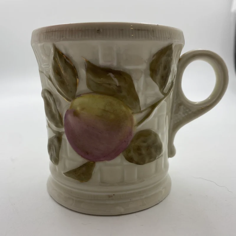 Antique Embossed and Handpainted Shaving Mug
