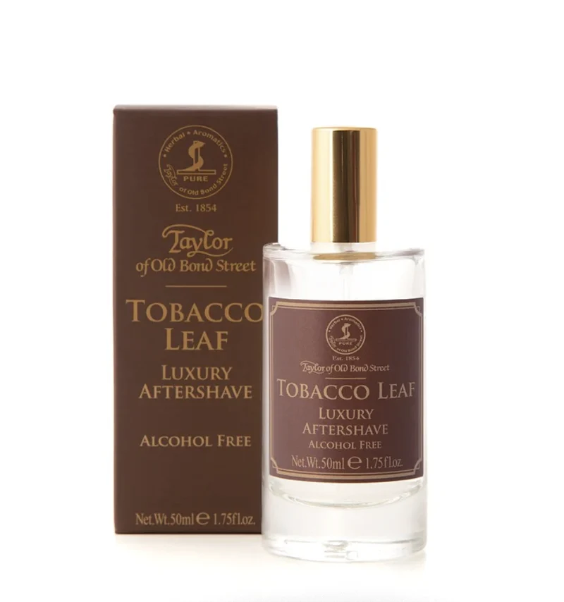 Taylor of Old Bond Street Tobacco Leaf Alcohol Free Aftershave Lotion for Sensitive Skin- 50ml (1.7 fl. oz)
