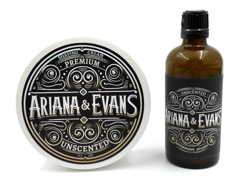Ariana & Evans - Unscented Shaving Cream OR Aftershave Splash