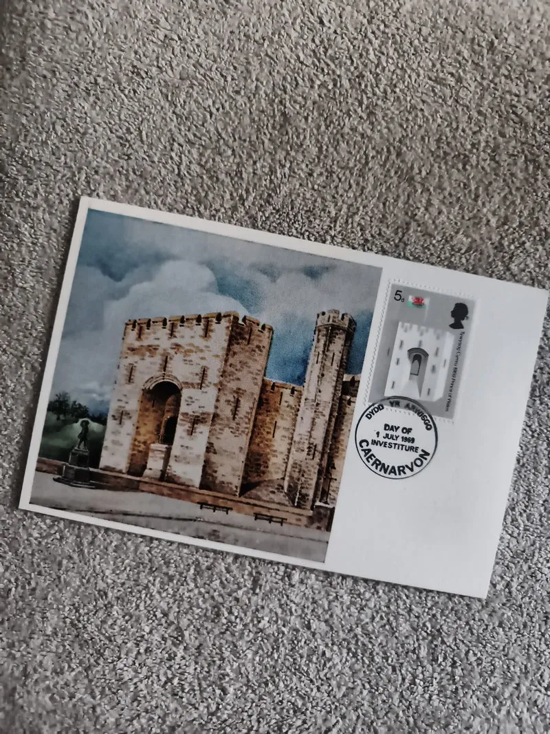 Lettre Premier Jour Caernarvon 1969 timbre Royaume-Uni philatélie (Ref 1)