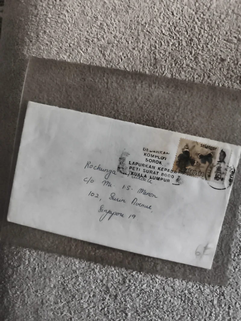 Lettre affranchie Malaisie timbre Selangor cachet Kuala Lumpur philatélie (Ref 1