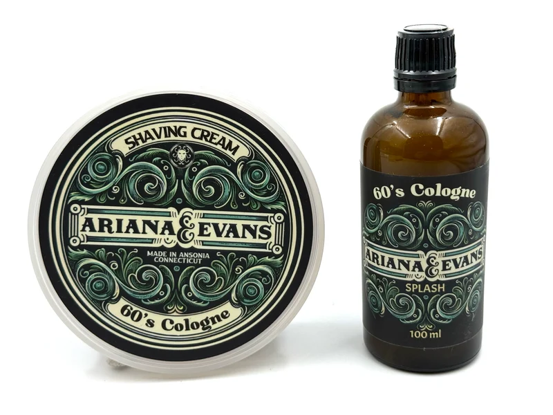 Ariana & Evans - 60s Cologne Shaving Cream OR Aftershave Splash