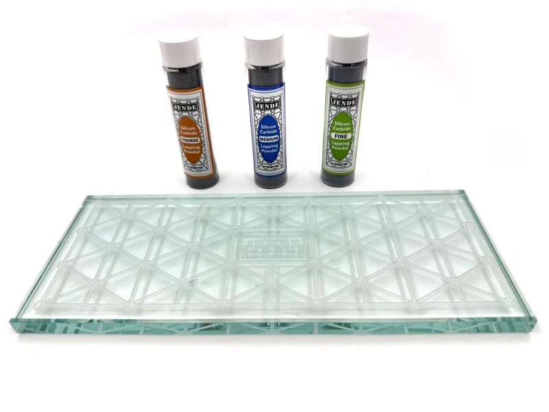 Jende 10×4 Glass Lapping System with Silicon Carbide Powders