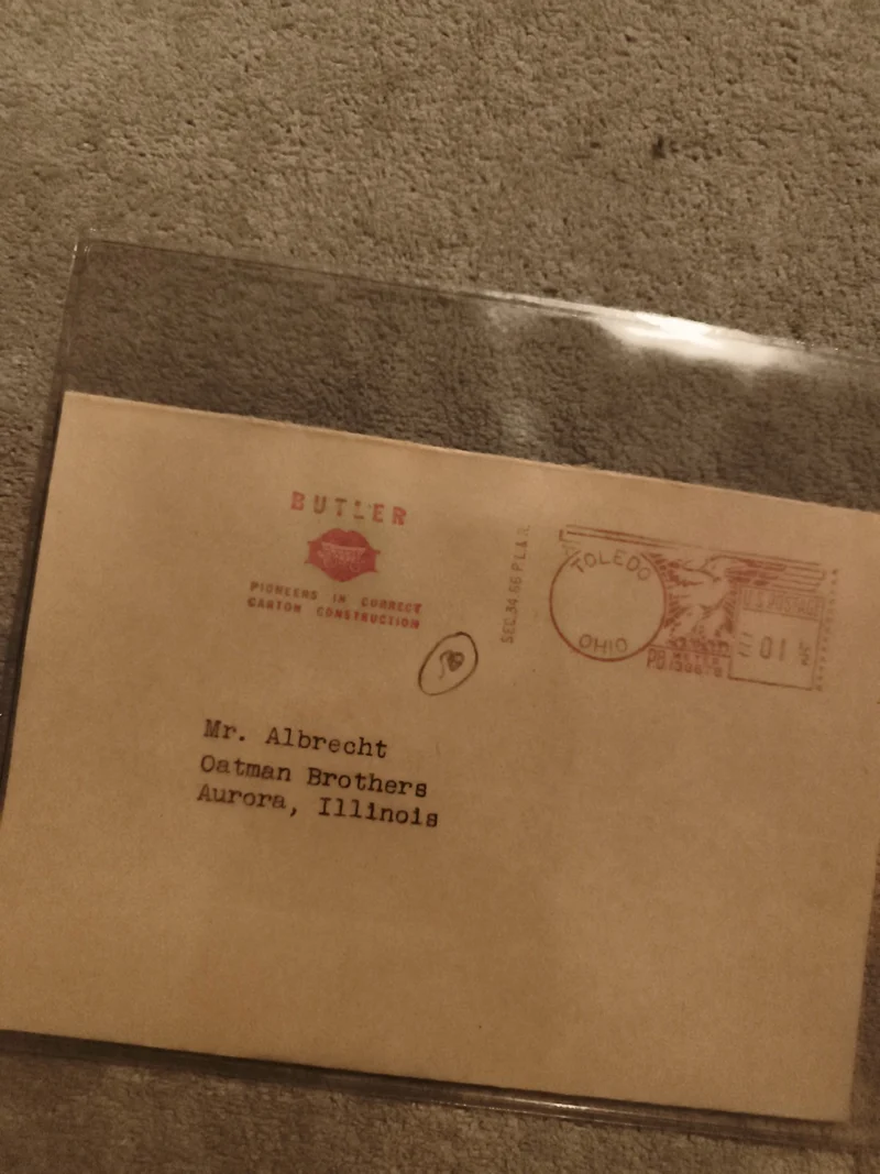 Lettre ancienne Butler Toledo Ohio, cachet postal USA, philatélie (Ref 1)