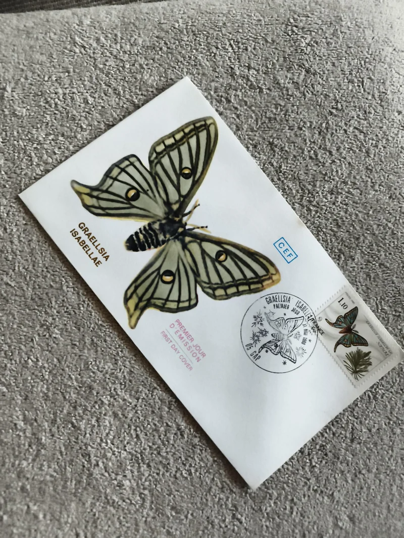 Lettre FDC Graellsia isabellae papillon Premier Jour CEF philatélie timbre