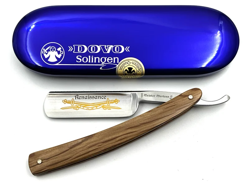 Dovo "Renaissance" Spanish Oak Handle 6/8 Full Hollow Solingen Straight Razor