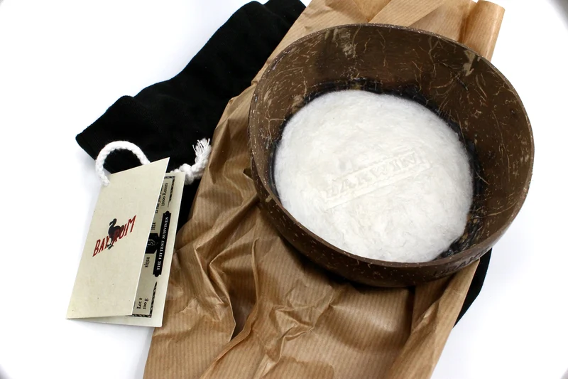 Darwin "Drake's Bay Rum" Artisan Shaving Soap in Coconut Bowl 100g (3.5oz)