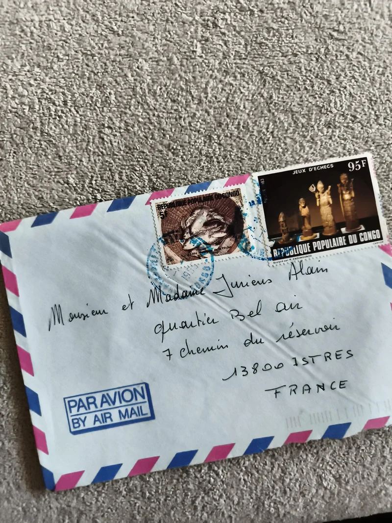 Lettre affranchie Congo Jeux d’échecs 95F, enveloppe Par Avion, philatélie