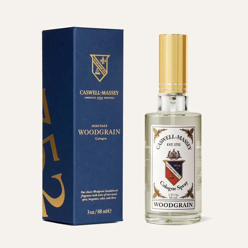 Caswell Massey Woodgrain Gold Cap Luxury Cologne (88ml/3 oz)