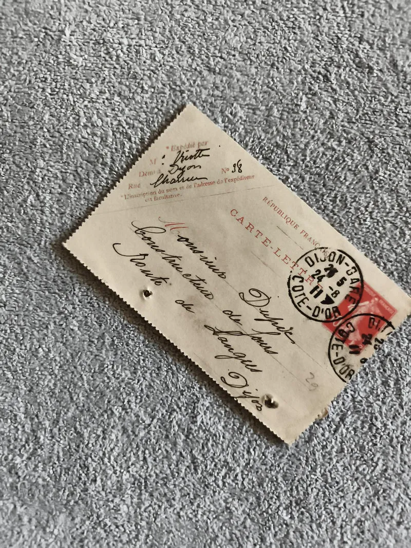 Carte-lettre postale France timbre 15c oblitéré Dijon philatélie