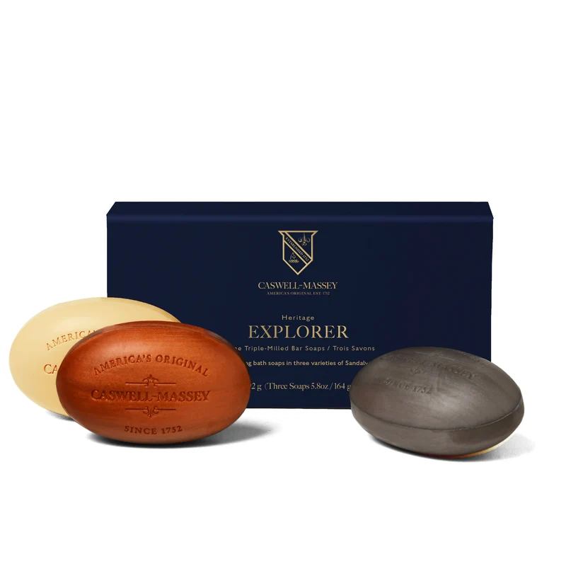 Caswell Massey Sandalwood Explorer Three-Soap Set