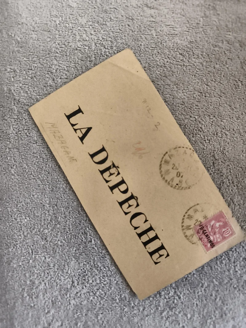 Lettre ancienne LA DEPECHE affranchie timbre 10c France philatélie