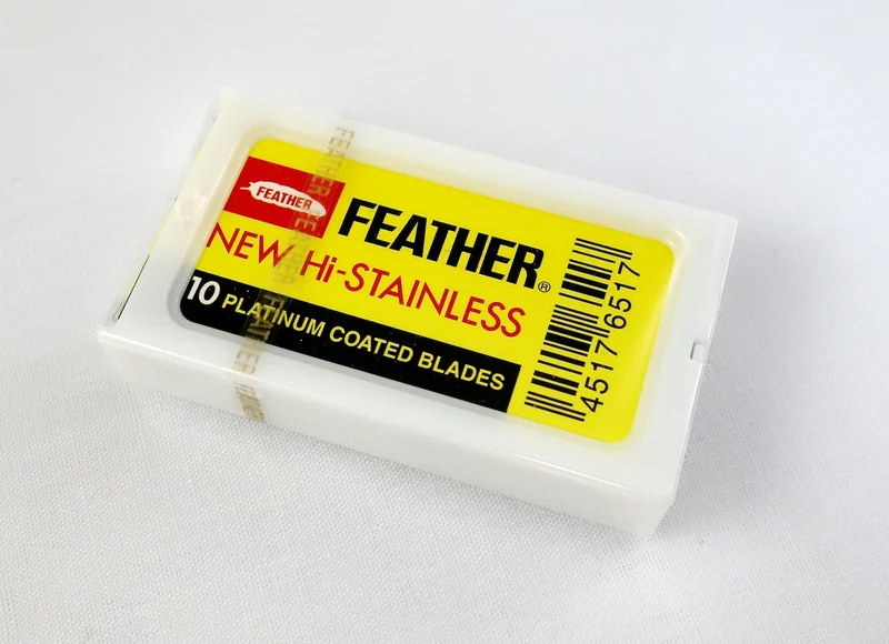 Feather New Hi-Stainless Double Edge Razor Blades (10 blades per pack)