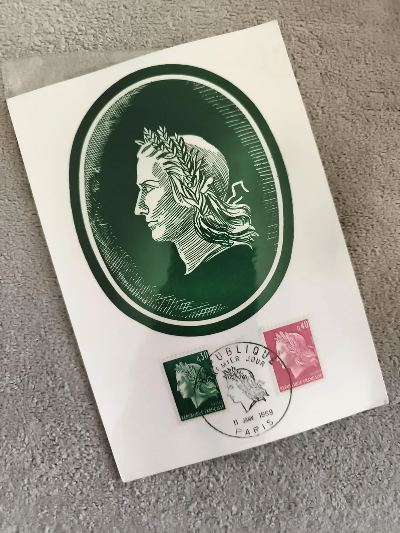Lettre premier jour Marianne 1969 timbres République française Paris