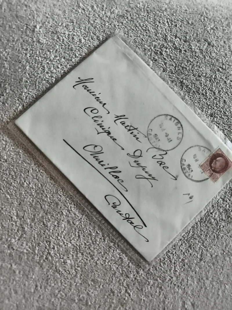 Lettre oblitérée France 1941 timbre Pétain philatélie Saignes Aurillac