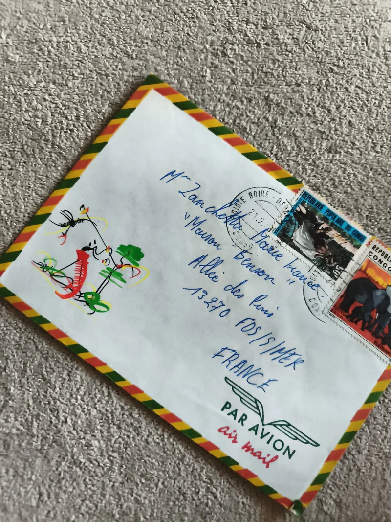 Lettre affranchie Côte d'Ivoire, enveloppe illustrée Par Avion, timbres Afrique,