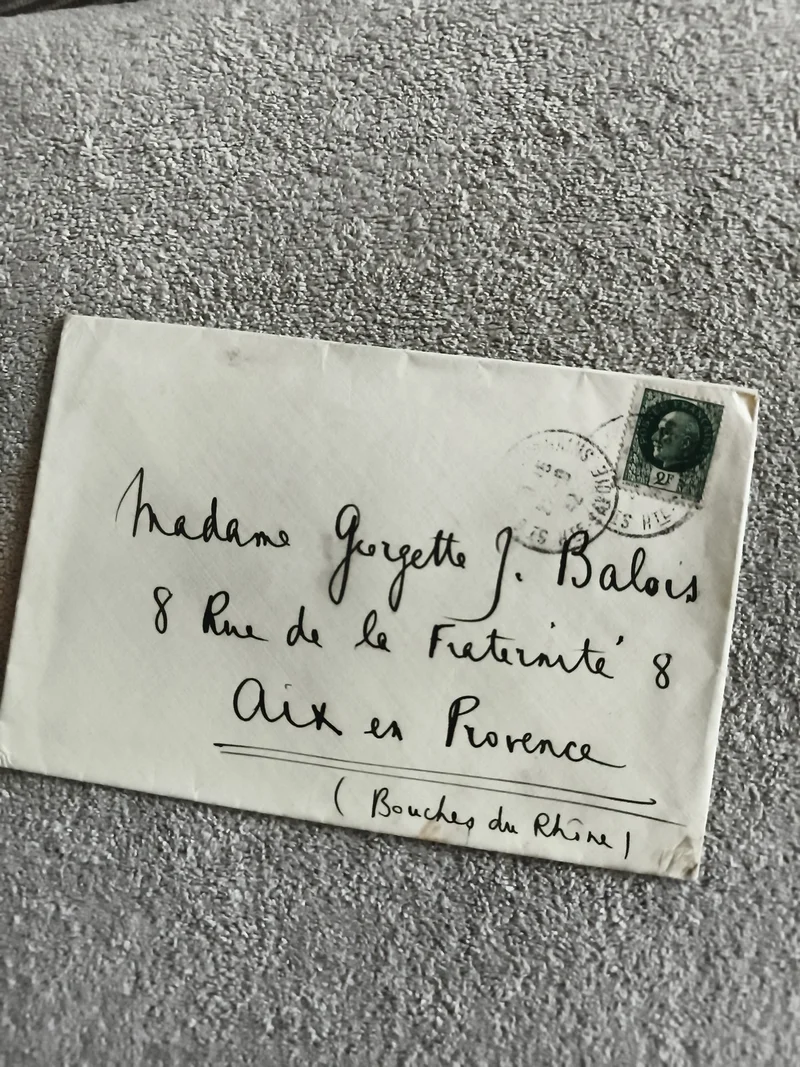 Lettre ancienne timbrée France Pétain, manuscrite, Aix-en-Provence philatélie