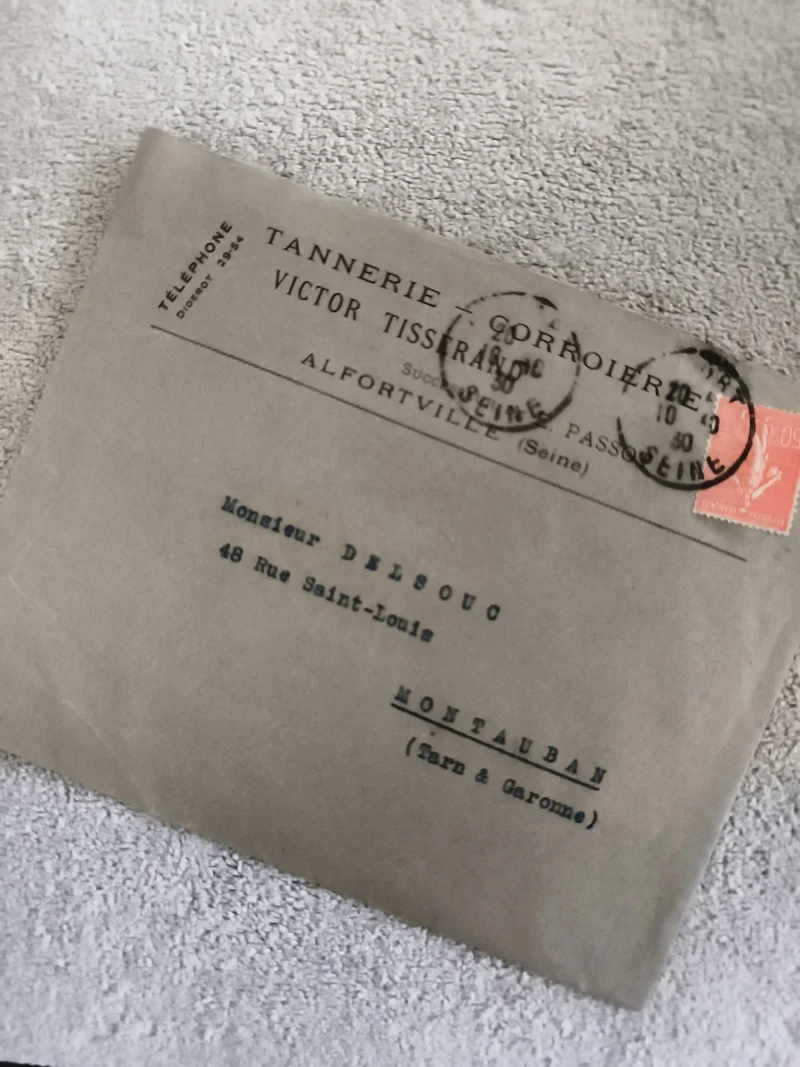 Lettre ancienne TANNERIE Victor TISSERAND Alfortville Montauban philatélie