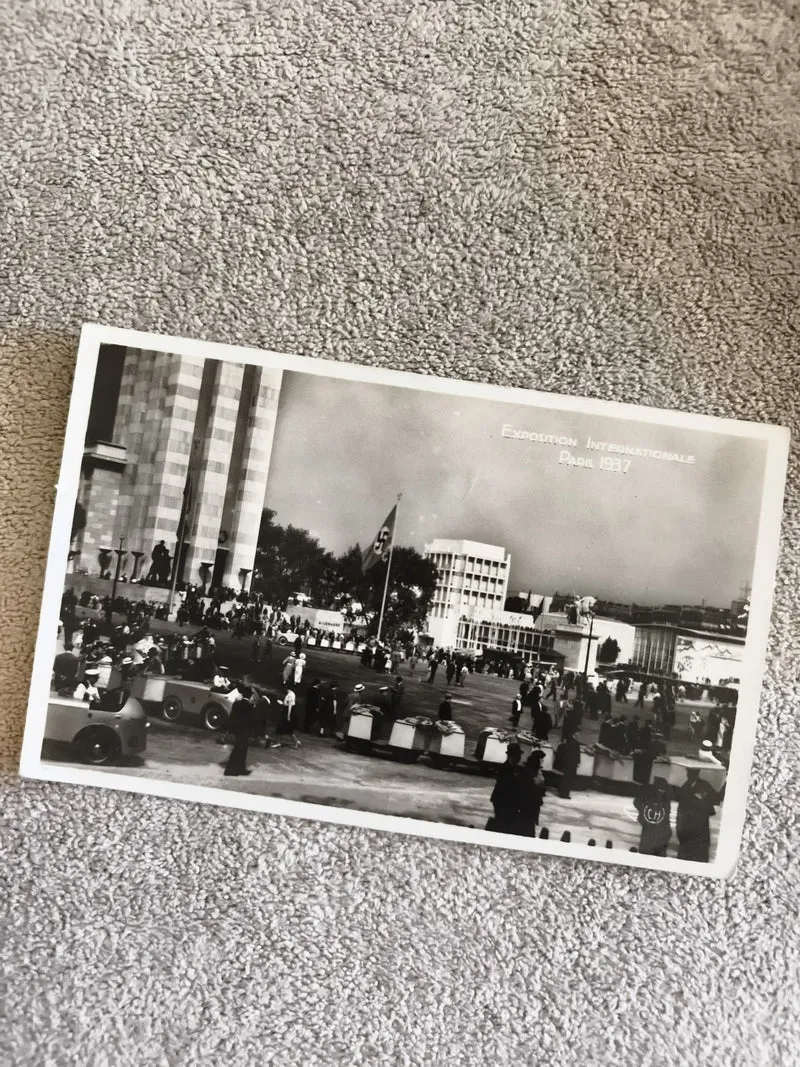 CPA Exposition Internationale Paris 1937 carte postale photo noir et blanc