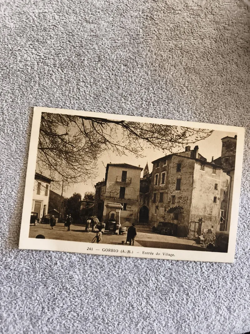Carte postale CPA Gorbio A.M. entrée du village photo ancienne