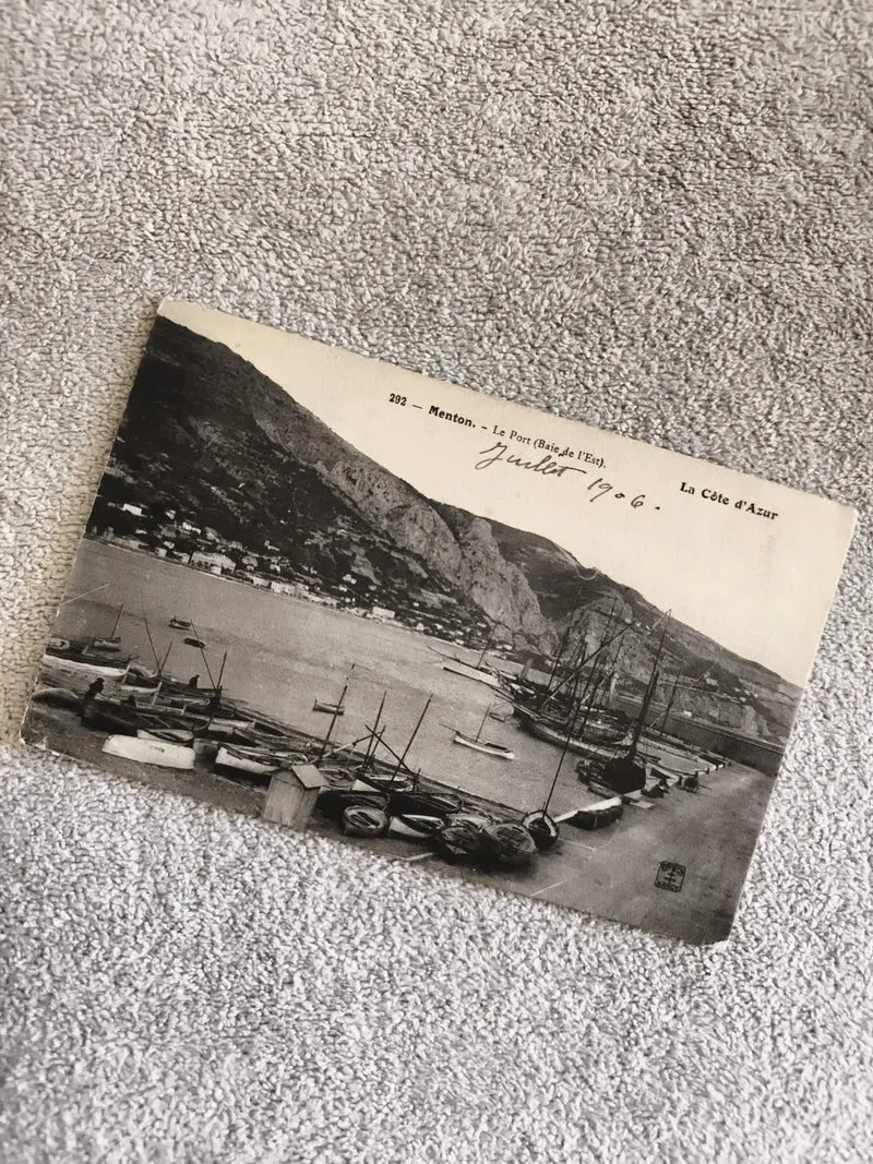 Carte postale CPA Menton Port Baie de l’Est Côte d’Azur 1906