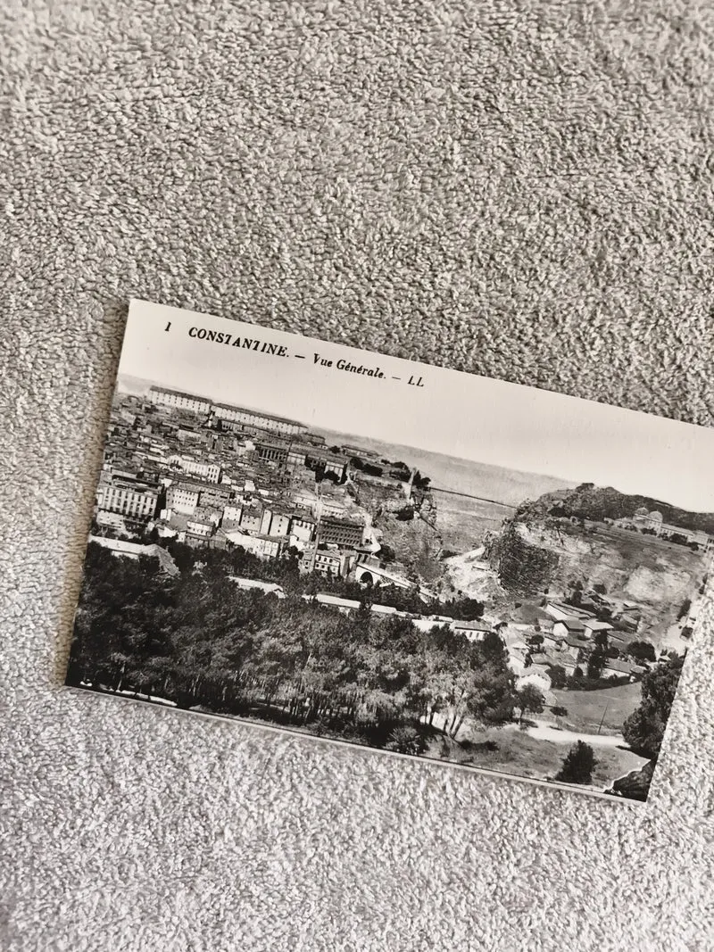 Carte postale CPA Constantine Vue Générale LL noir et blanc