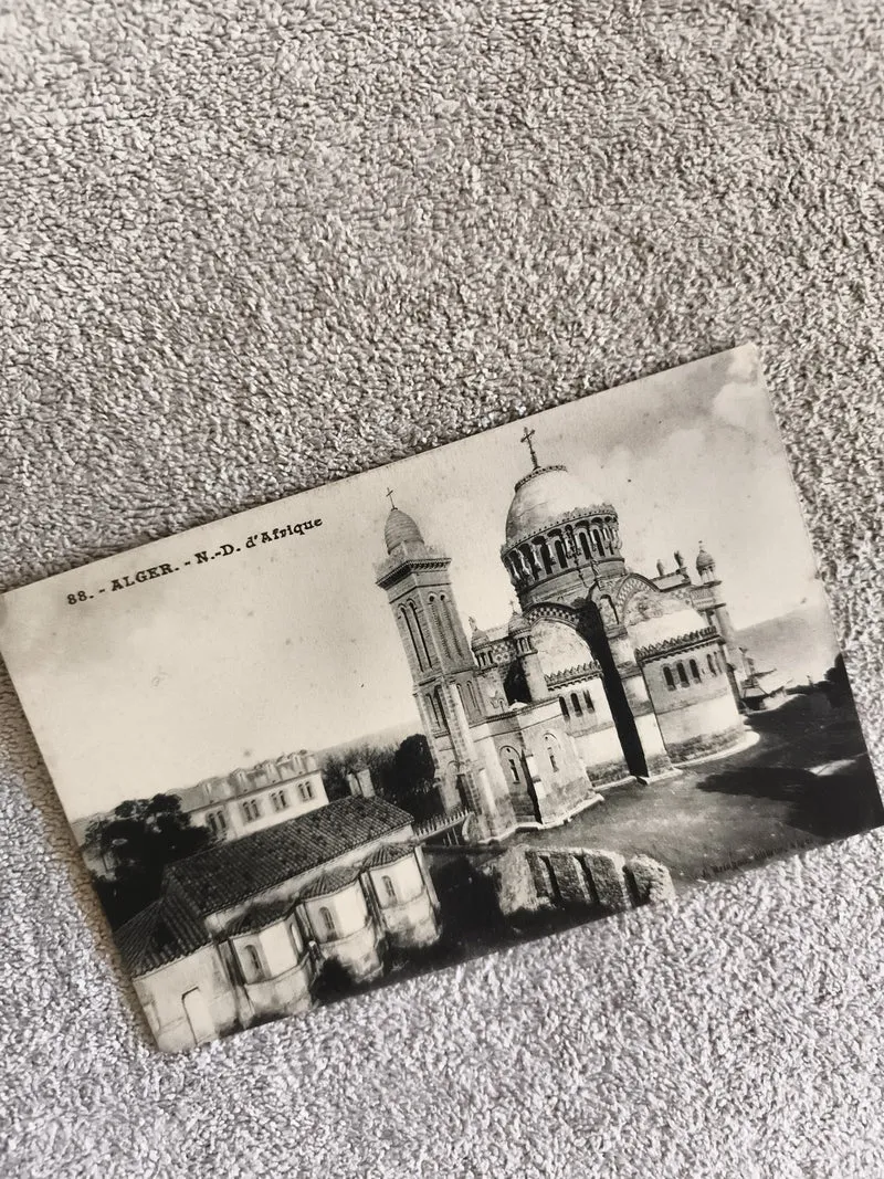 Carte postale CPA Alger Notre-Dame d'Afrique noir et blanc