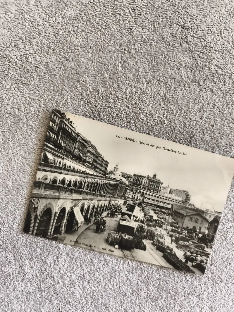 CPA Alger Quai et Rampes Chasseloup-Laubat photo noir et blanc ancienne