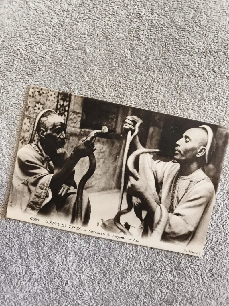 CPA scène charmeurs de serpents LL S. Bismuth orientalisme