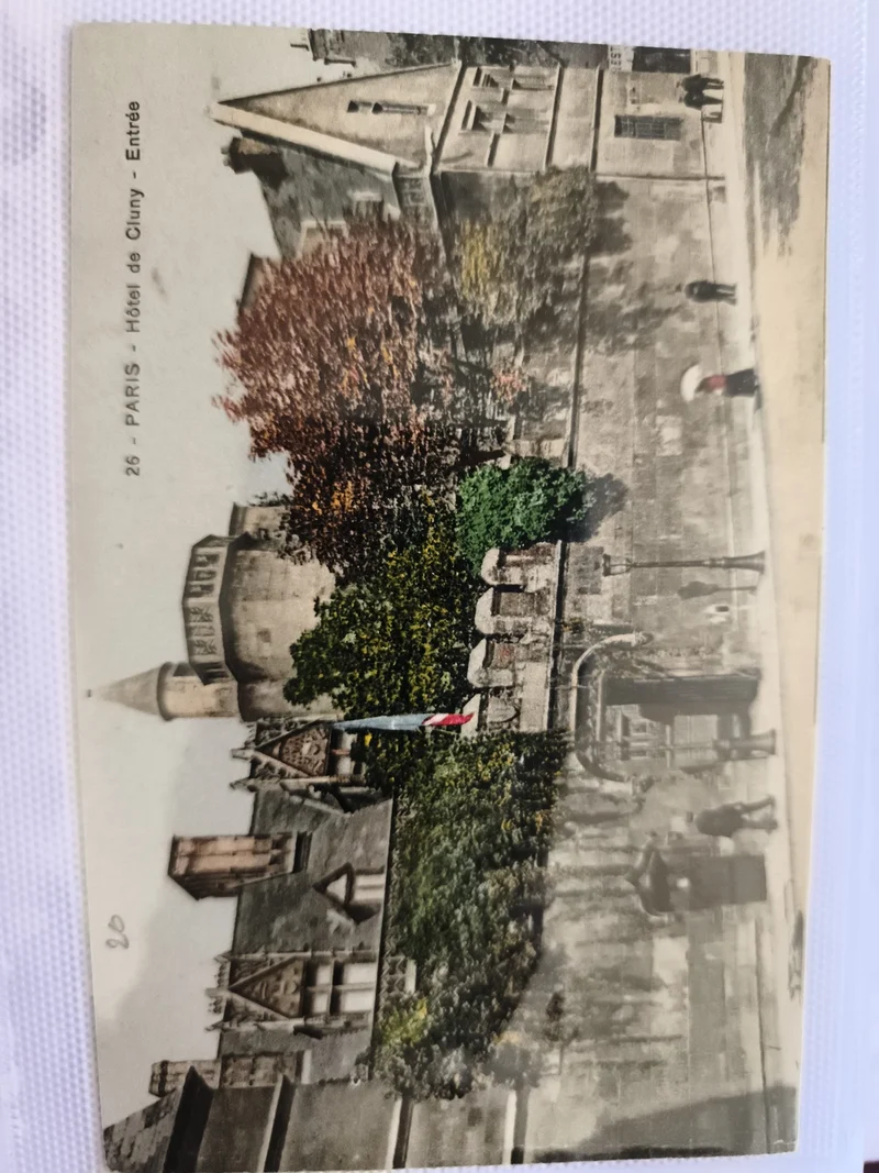 Carte postale CPA Paris Hôtel de Cluny Entrée colorisée