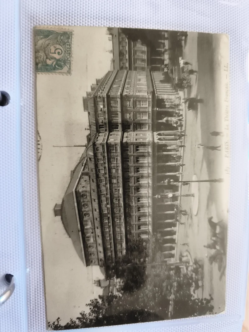 Carte postale CPA Paris Théâtre Français LL timbre 5c architecture