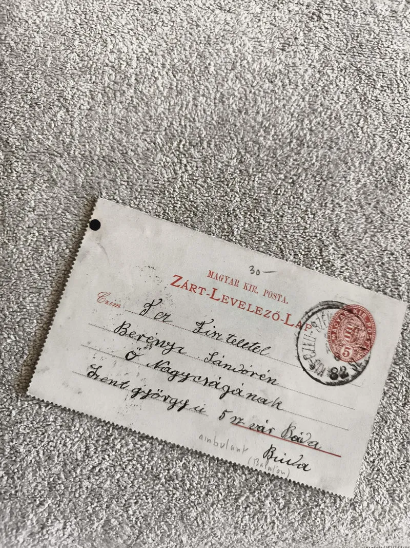 Carte postale Hongrie ZART-LEVELEZŐ-LAP affranchie 5 fillér philatélie