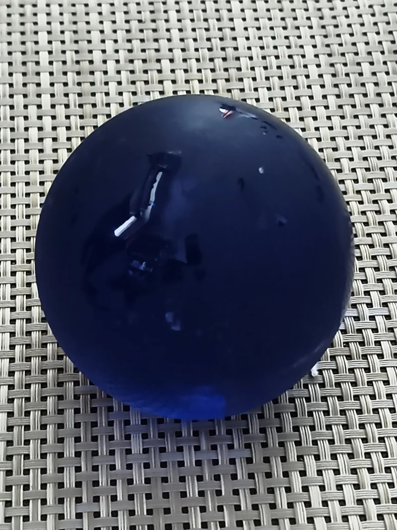 Presse papier ancien boule bleu foncé, paperweight vintage décoration