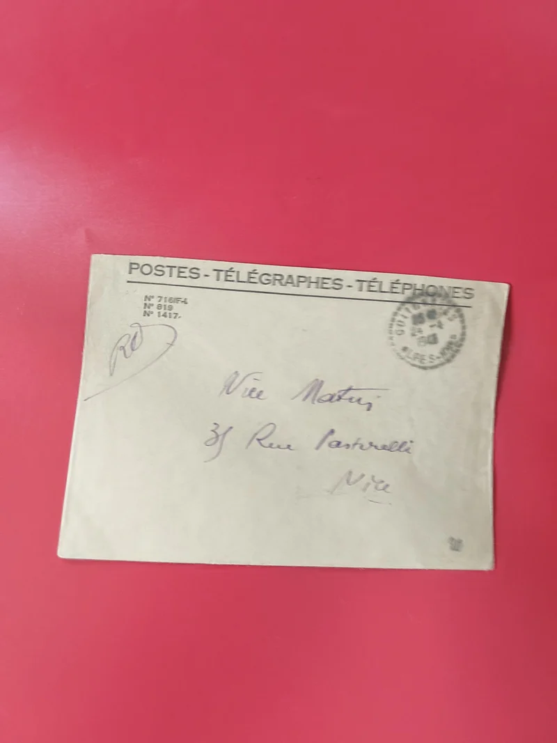 Enveloppe philatélie Postes Télégraphes Téléphones cachet visible écriture manus