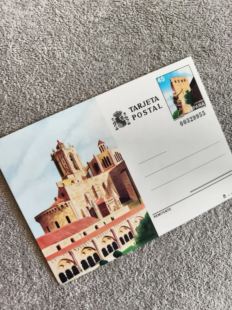 Carte postale philatélie Espagne Tarragone, Tarjeta Postal affranchie 45 cts