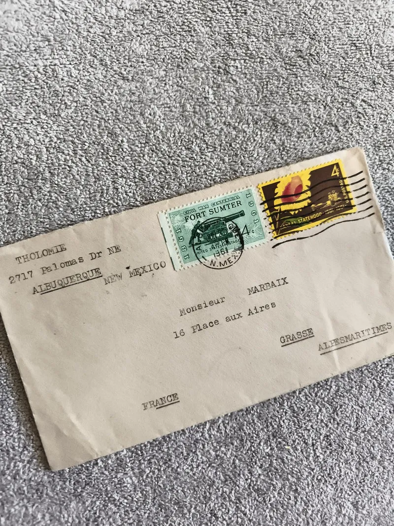 Lettre affranchie USA 1961 timbre Fort Sumter + Arizona, oblitération, philatéli