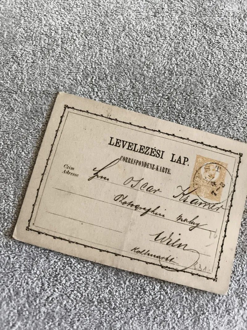 Carte postale hongroise ancienne timbre Franz Joseph philatélie correspondance