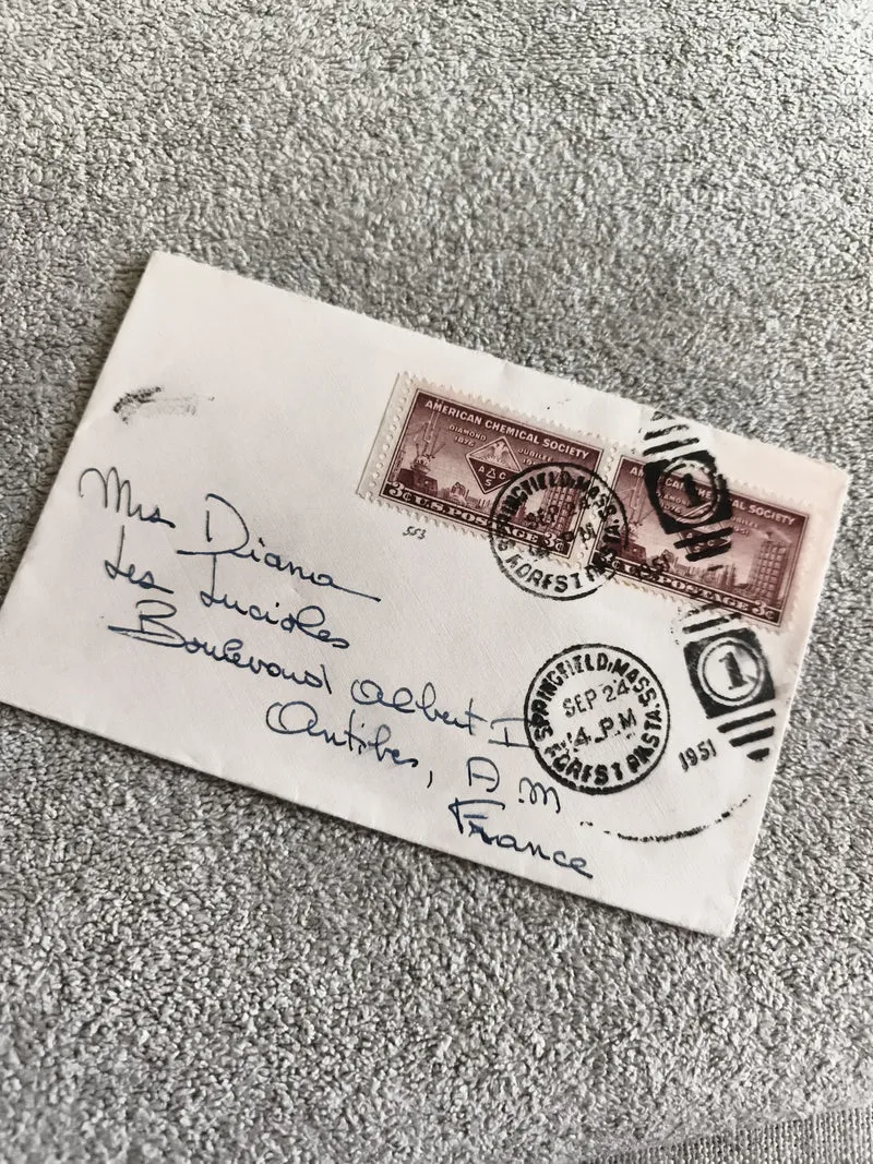 Lettre oblitérée 1951 American Chemical Society USA timbres 3c philatélie