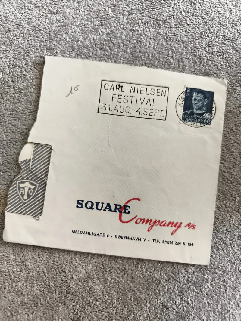 Lettre cachet Carl Nielsen Festival Danemark Square Company philatélie