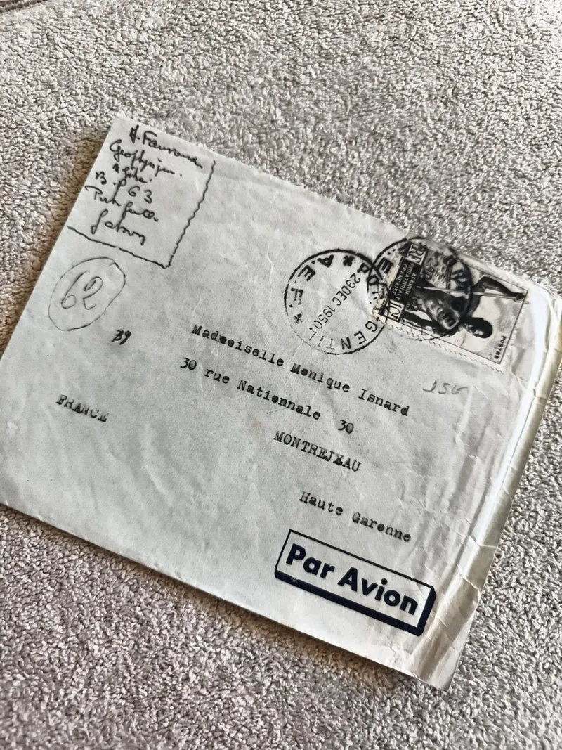 Lettre affranchie France 1959 Par Avion, timbre Marianne, cachet postal, philaté