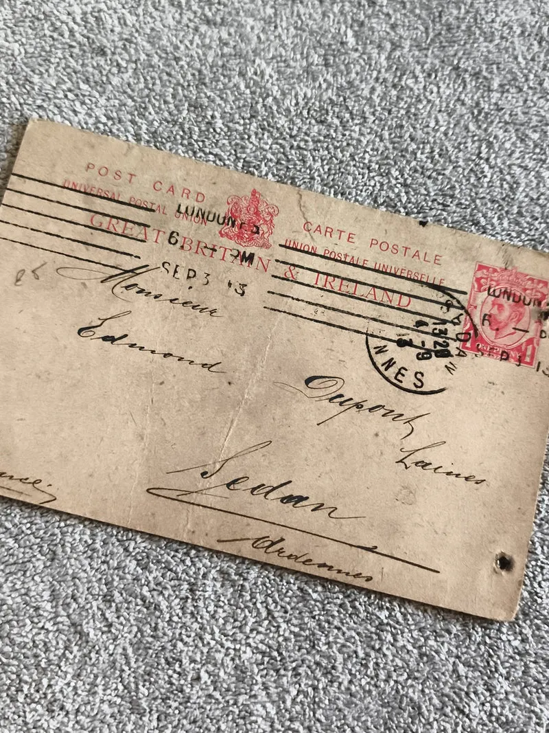 Carte postale GB & Ireland timbre rouge Londres 1903 philatélie postal
