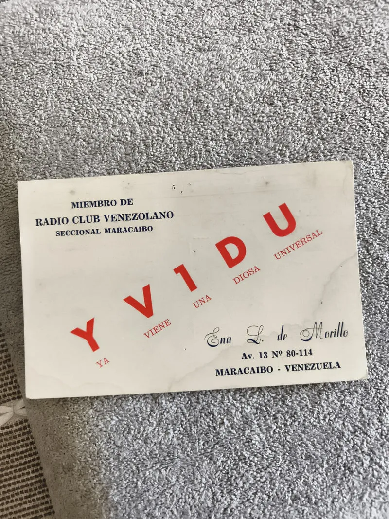 Carte radio QSL ancienne Radio Club Venezuelano Maracaibo YV1DU Venezuela