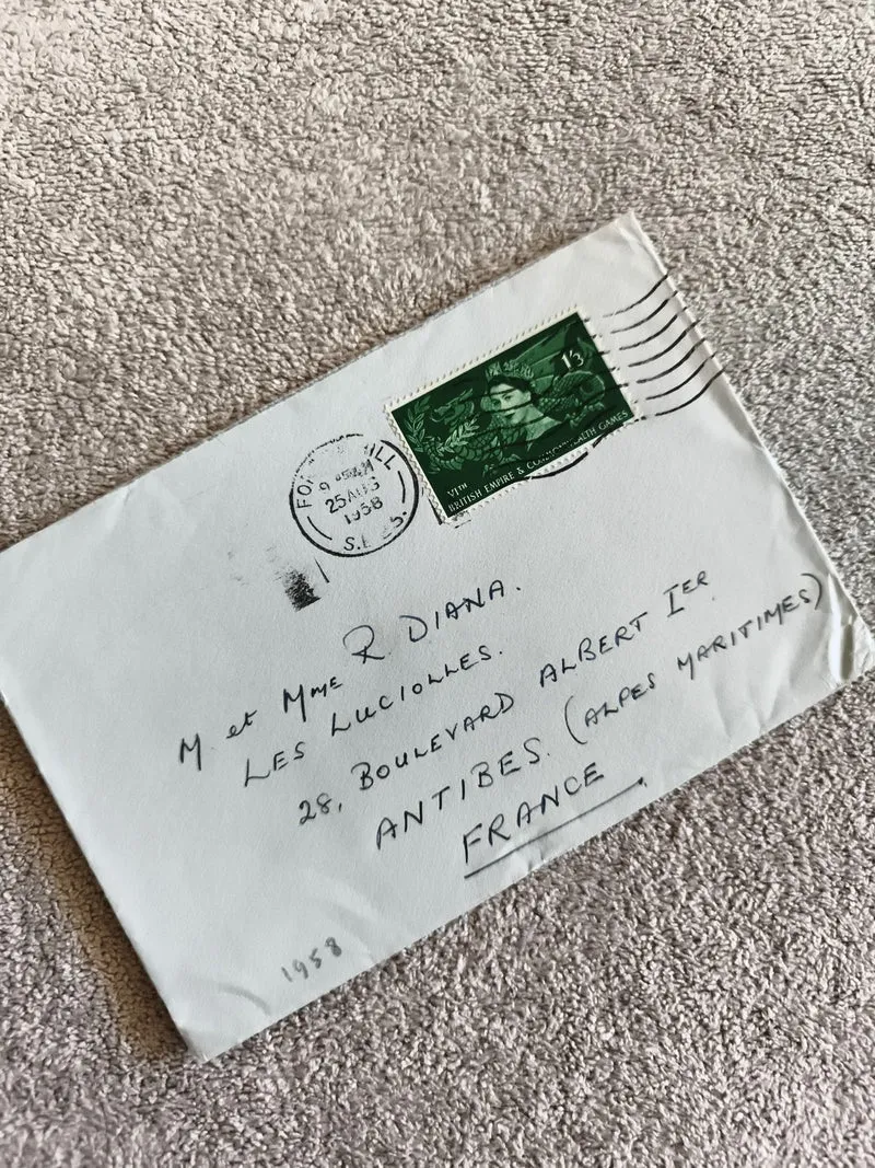 Lettre affranchie 1958 timbre British Empire Commonwealth Games philatélie