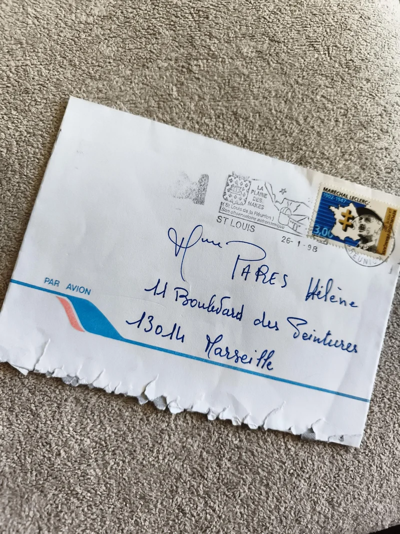 Lettre affranchie 1998 La Réunion, timbre Maréchal Leclerc, Par Avion