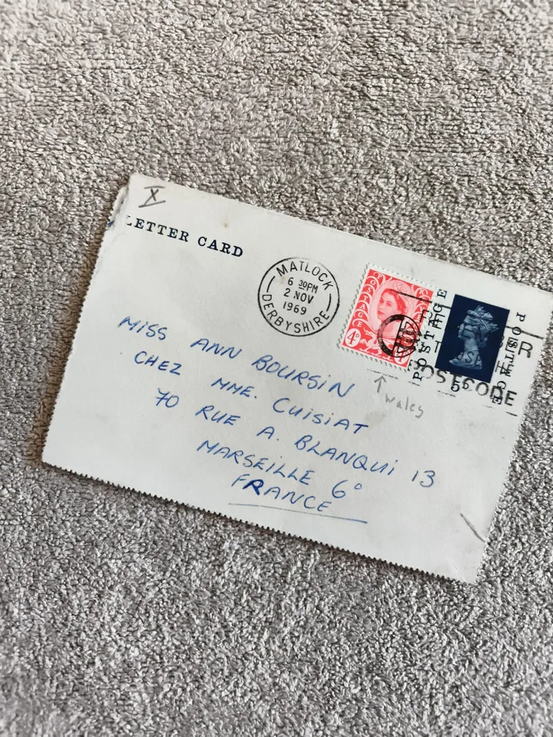 Lettre affranchie timbres Royaume-Uni 1969 Matlock Derbyshire philatélie