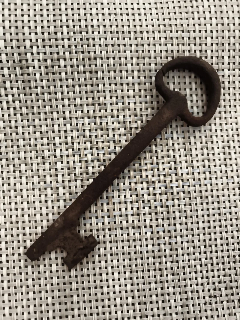 Clé ancienne de château en métal, grande clé vintage serrure porte