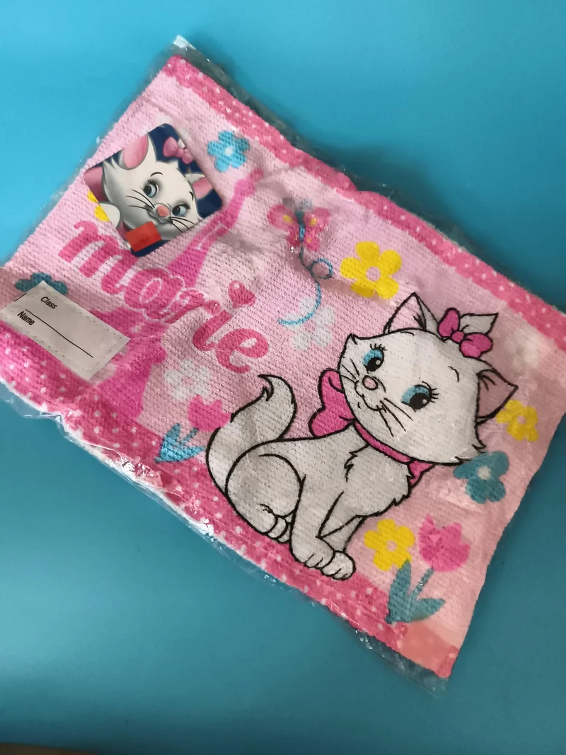 Tapis enfant Marie Disney rose fleurs chat dessin animé Collector
