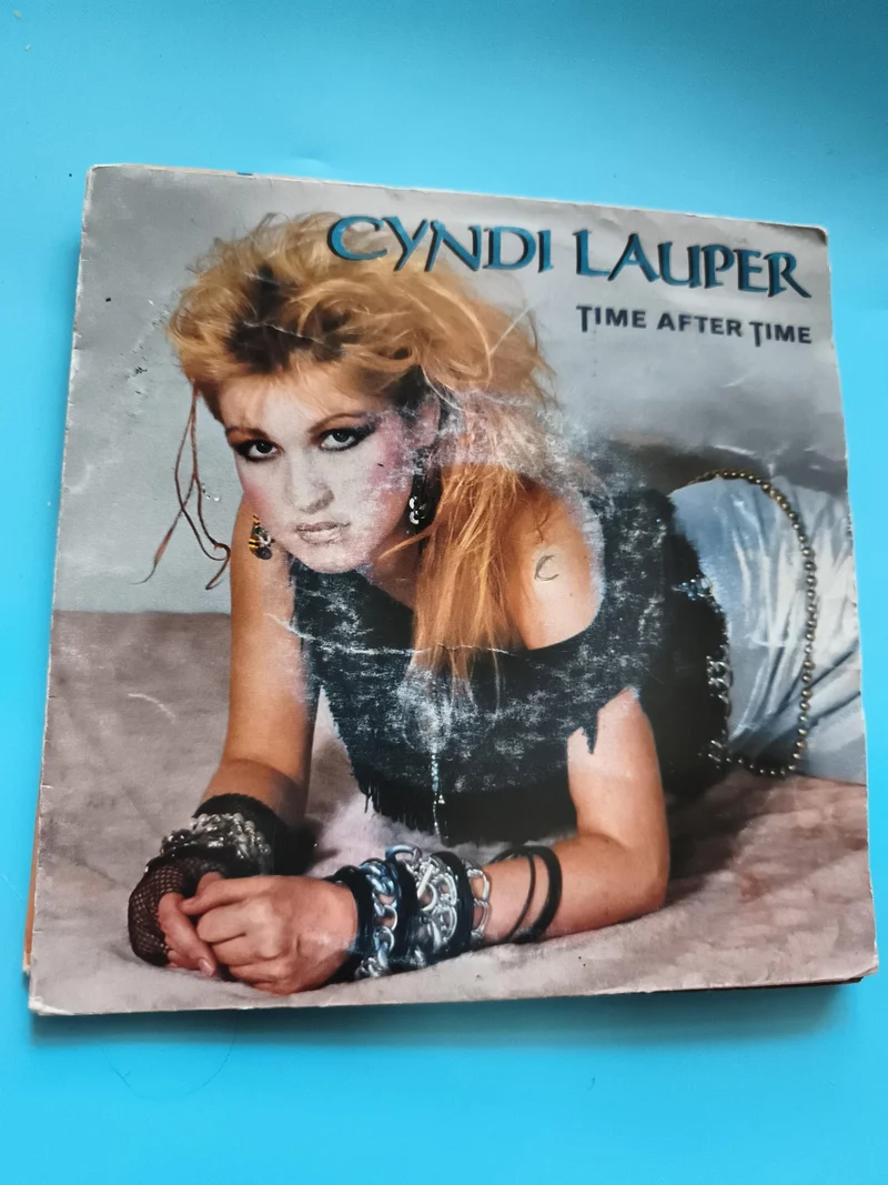 Vinyle 45 tours Cyndi Lauper Time After Time pochette originale pop 80s
