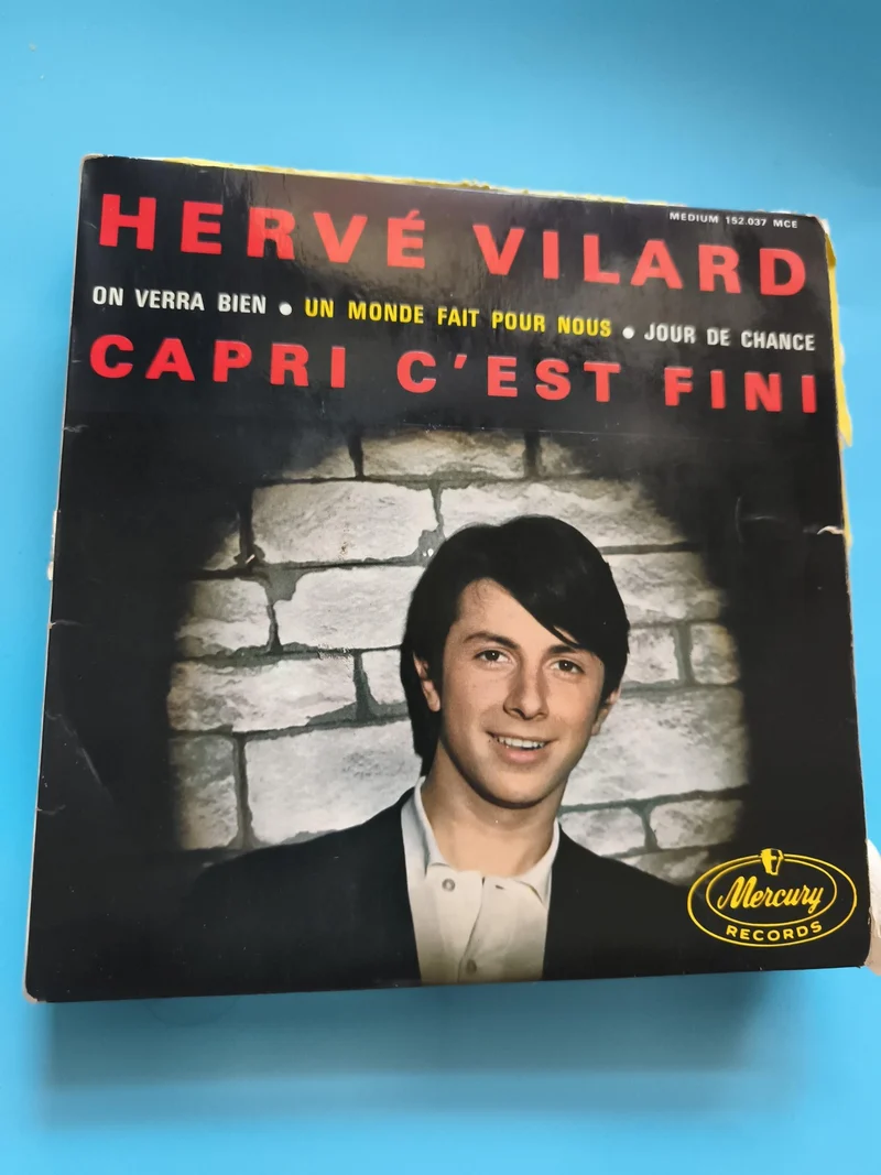 Vinyle 45 tours Hervé Vilard Capri c'est fini Mercury pochette photo